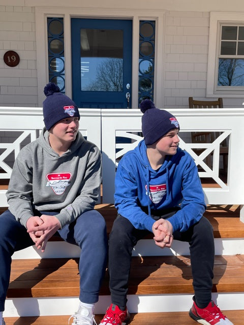 Buzzards Bay Basins Navy POMPOM Hat