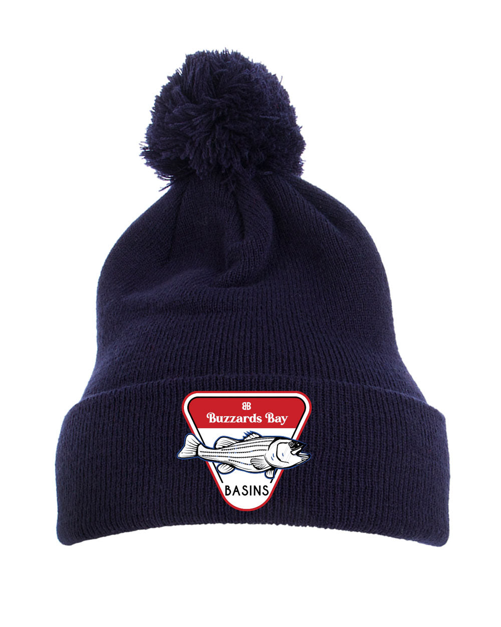 Buzzards Bay Basins Navy POMPOM Hat