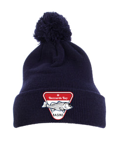 Buzzards Bay Basins Navy POMPOM Hat